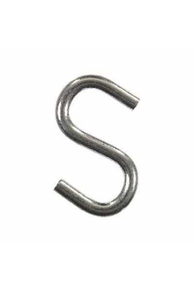 Generic ACE 4-Piece Zinc Plated Corrosion Resistant Steel S-Hook Silver 1-1/2inch 5029509