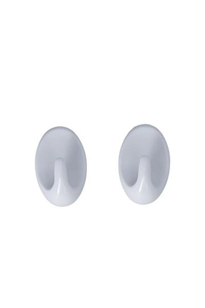 Generic Wenko 2-Piece Maxi Self-Adhesive Plastic Wall Hook Set White 4406010100