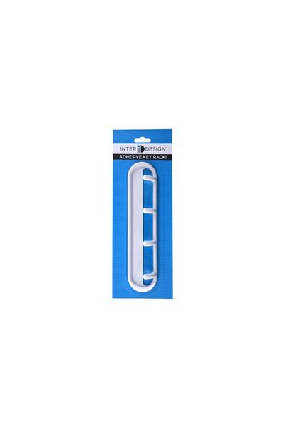 Generic حامل مفاتيح لاصق من InterDesign باللون الأبيض متوسط الحجم