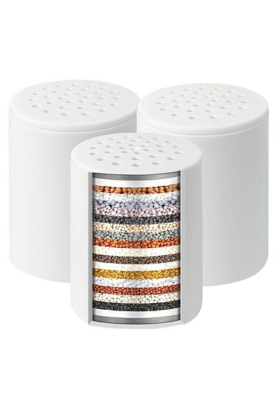 QuTek Pachet de 3 rezerve filtru de apa premium QUTEK® pentru para de dus cu 20 stagii de filtrare