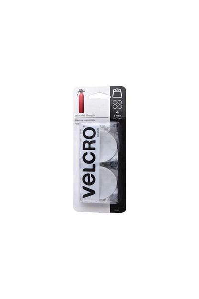 Generic Velcro Industrial Strength Heavy Duty Hook and Loop Sticky Coin White 4.7cm 90363