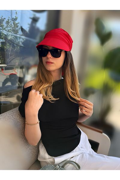 ZERAMİNE Tie-Up Visor Bandana Visor Hat with Uv Protector
