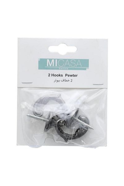 Generic Micasa 2-Piece Hooks Pewter