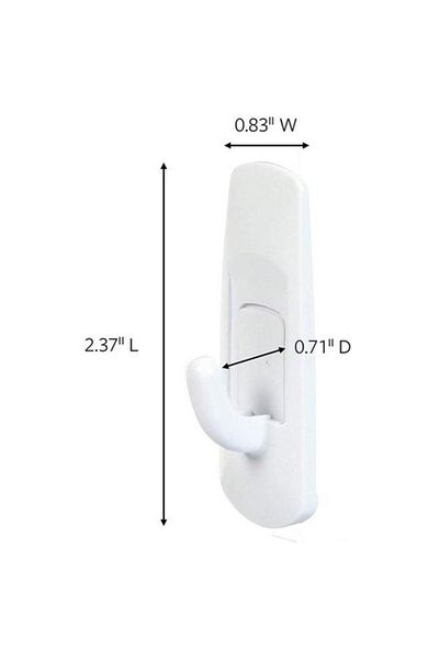 Generic Command 2-Piece Utility Hook White Small