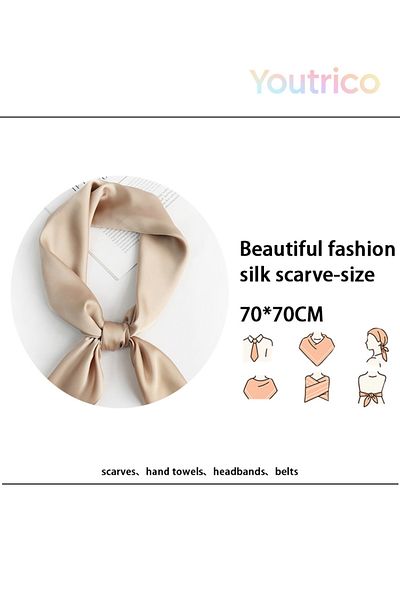 Youtrico Patterned scarf,Simple solid colors,Stylish matching,70*70cm