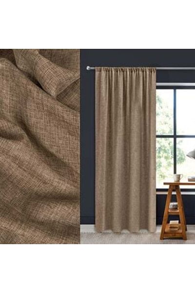 OEM Cortină decorativă maro cu bandă 140 x 260 cm