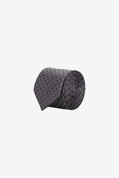 ALTINYILDIZ CLASSICS Men's Black and White Patterned Slim Tie
