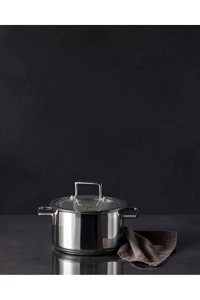 Madame Coco Elena Deep Pot - Steel - 18 cm