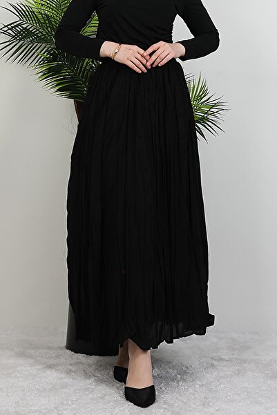 GİYZAMİLA Kraş Voile Skirt Black