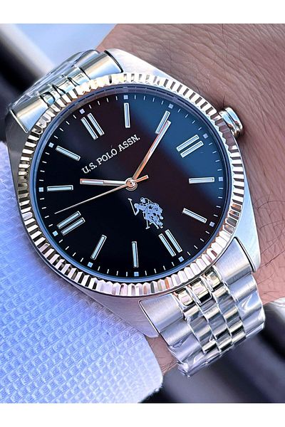 U.S. Polo Assn. U.S.Polo Assn Steel Case and Cord 2 Years Warranty 3 Atm Water Resistant Men Wristwatch Fs1096.03