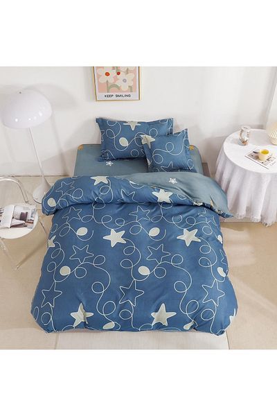 CHIRASO Finet CHIRASO 1 Person Bedding Set, 4 pieces, Fitted Sheet 140x200, stars