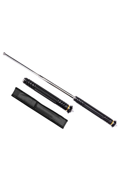 Depox Skládací teleskopický obušek, odnímatelné okenní kladivo, 65,5 cm, pota...