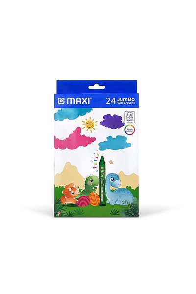 MAXİ Maxi Jumbo Wax Crayons 24 Color 90mm