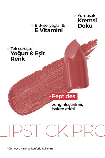 JOWE Professional Yoğun Renk Ve Nemlendirme Sağlayan Peptide İçerikli Ruj - 220