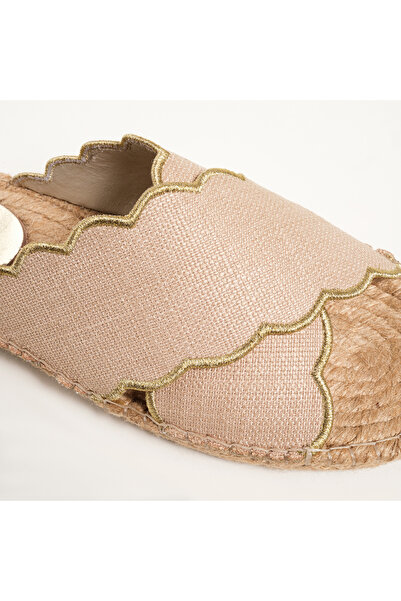 Zsa Zsa Zsu Florya Jüt Terlik 37-40 Ekru - Gold