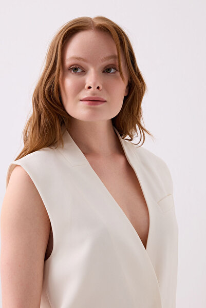 Jus De Pommes EKRU BANT DETAYLI KURUVAZE YELEK