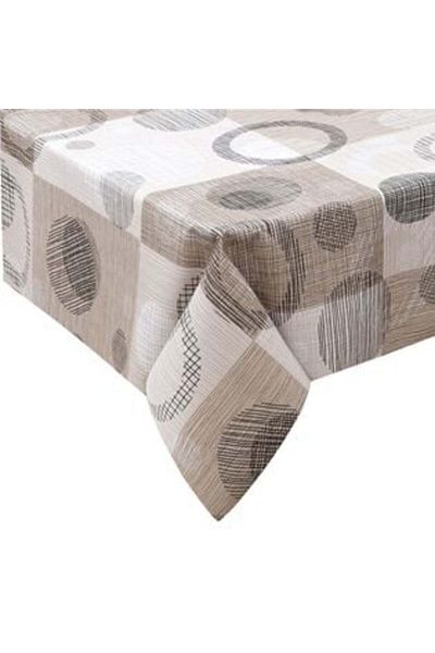 OEM Fata de Masa Plastifiata Maro Cercuri 180 x 140 cm