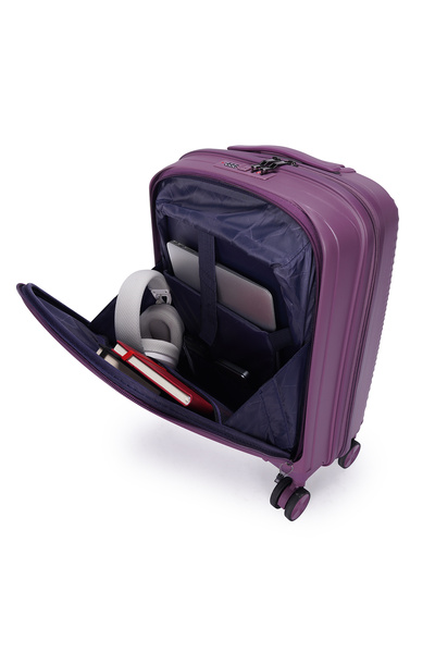 Wexta WX-PP168 MOR NOTEBOOKGÖZLÜ POLİPROPILEN - KIRILMAZ - SESSİZ TEKER VALİZ