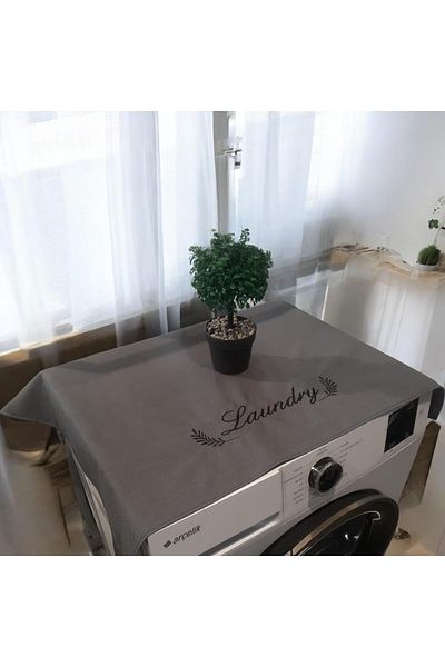 STOREMAX Sellbuystore Embroidered Liquid Proof Premium Washing Machine Cover (Black Embroidery) 1053