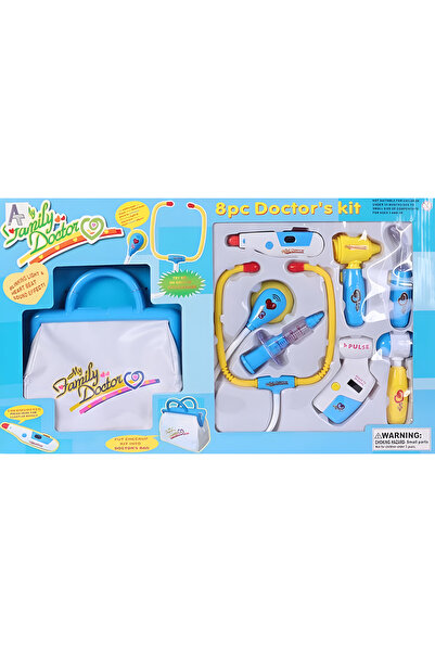 rexa مجموعة طبيب العائلة المكونة من 8 قطع - مجموعة ألعاب طبية تظاهرية للأطفال