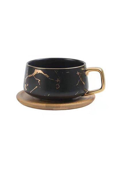 Generic Marble Coffee Mug - 300 ml - Black