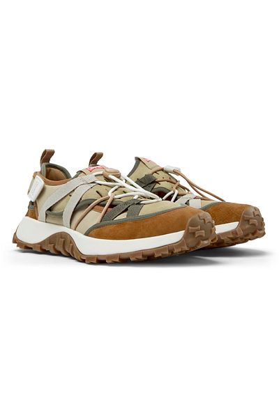 CAMPER Men's Brown Nubuck Vibram Sneakers - Back Hook And Loop Comfort Lace-Up by Twins