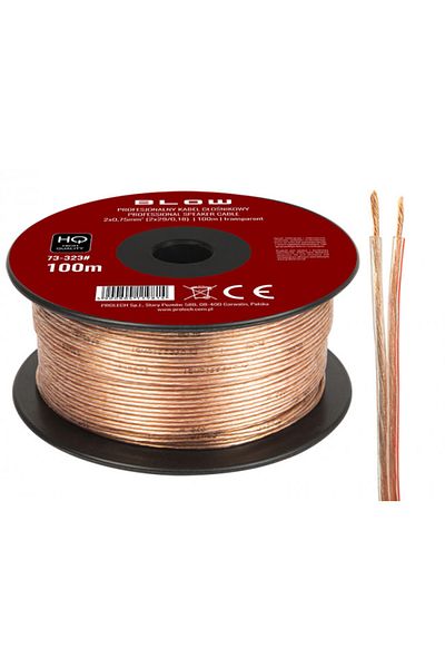 Blow Cablu difuzor, Blow, 2 x 0.75 mm, 100 m, Transparent
