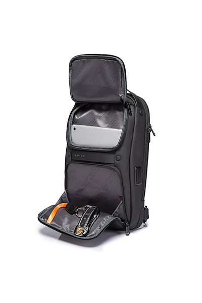 BANGE Casual Waterproof Crossbody/shoulder Backpack With Usb Charging Port And Headphone Compartment