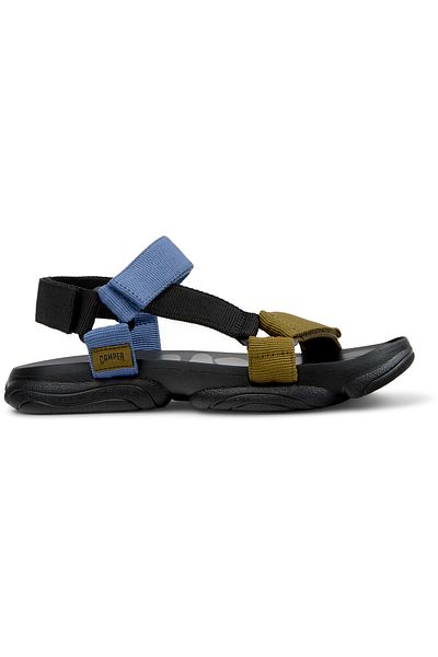 CAMPER Men's Summer Sandals with Hook And Loop Straps, Open-Toe, Comfy Sole, Color Block Karst