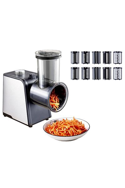 ET-LIFE 5 in 1 Electric Vegetable Slicer, 300W Electric Grater, Electric Grater for Vegetables, for Kitchen