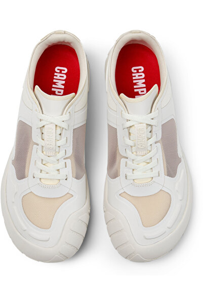 CAMPER Kadın Beyaz File Detaylı Bağcıklı Sneaker Rahat Esnek Tabanlı Günlük Spor Ayakkabı PeuPath