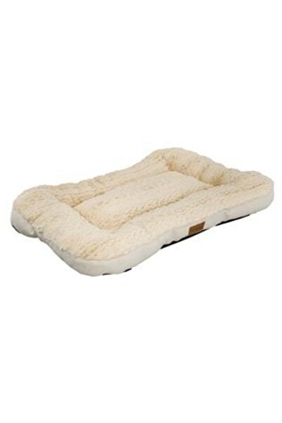 pet star Pat dreptunghiular pentru câini bej cu blană artificială și petic ma...