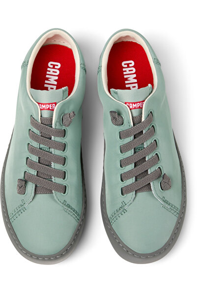 CAMPER Women's Lightweight Green Sneakers with Elastic Laces and Soft Flexible Sole PeuTouring