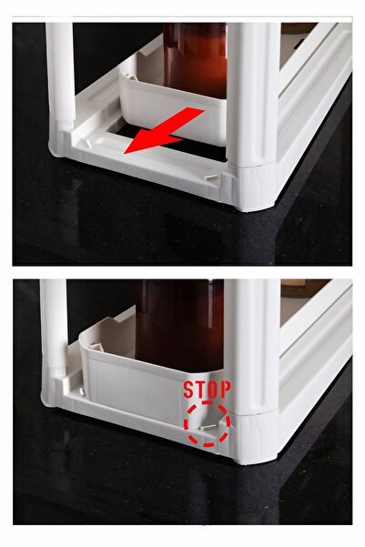 Nandy Home Two-Tier Functional Organizer – Cabinet, under Sink, Countertop White