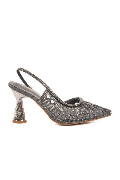 Guja Gray Stone Embroidered Thin Heeled Women's Evening Dress Shoes 25Y125-2 Z