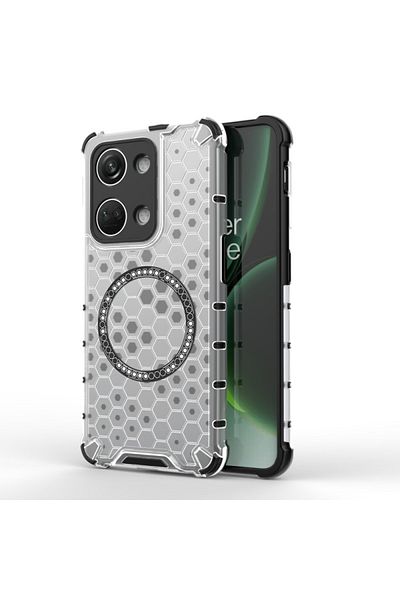 SKYDDAR INNOVATION Case For Oneplus Nord 3, Honeycomb Shield Magsafe, White, Sticker Set