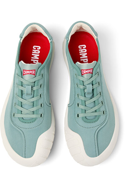 CAMPER Kadın Yeşil Rahat Spor Ayakkabı Kauçuk Dış Taban yürüyüş sneakers comfort Bağcıklı Twins