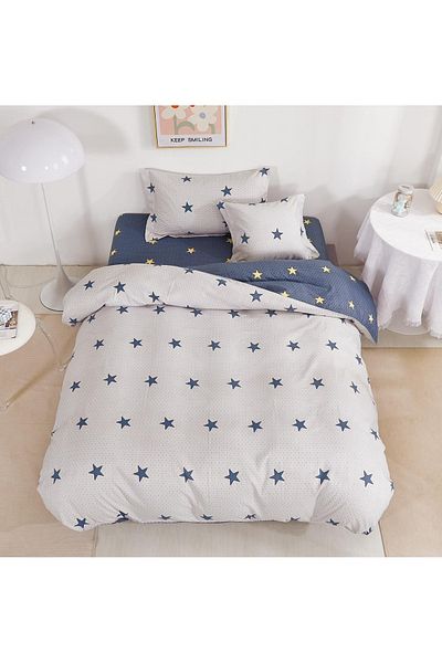 CHIRASO Finet CHIRASO Bedding Set 1 Person, 4 pieces, Fitted Sheet 140x200, stars
