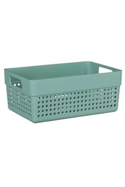 OEM Set of 4 storage boxes, with handles, without lid, mint green, 3.5l, 23 x 15 x 10 cm