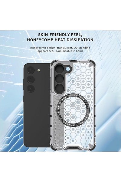 SKYDDAR INNOVATION Case For Samsung Galaxy A05, Honeycomb Shield Magsafe, White, Sticker Set