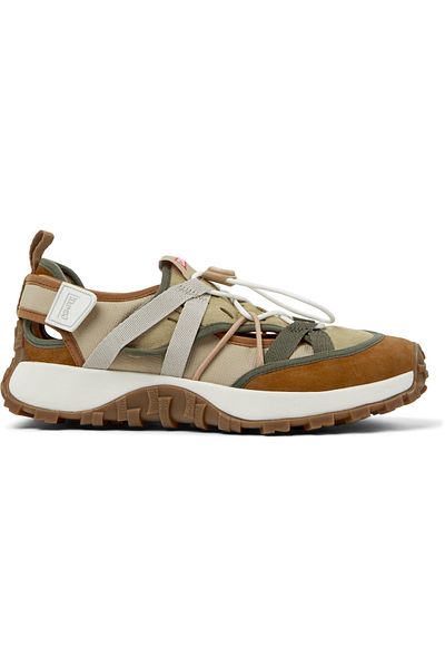 CAMPER Men's Brown Nubuck Vibram Sneakers - Back Hook And Loop Comfort Lace-Up by Twins