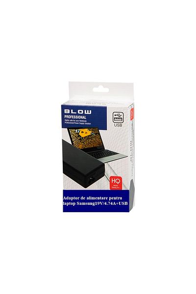 Blow Samsung laptop power adapter 19V/4.74A+USB, BLOW