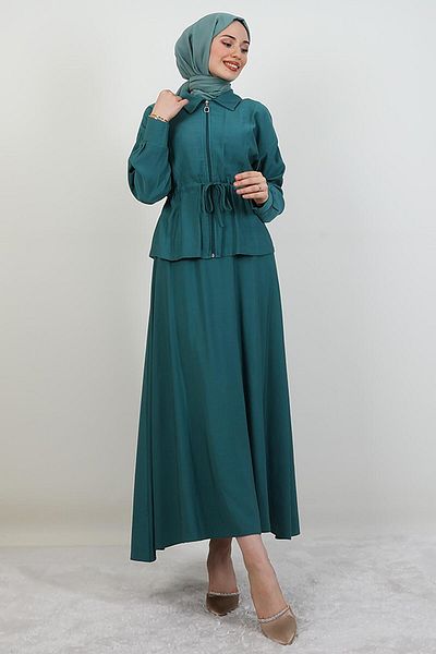 giz astore Zippered Skirt Suit Petrol