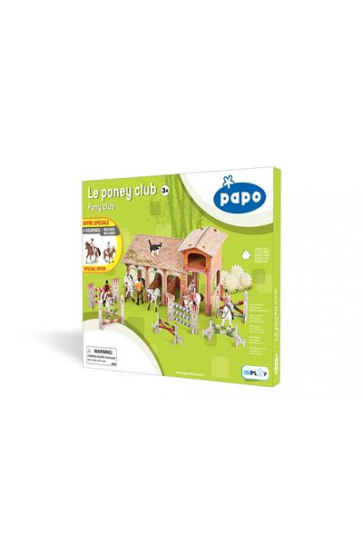 As ΣΕΤ ΦΙΓΟΥΡΑΣ PAPO PONY CLUB - ΧΑΡΤΟΚΙΒΩΤΙΟ + 4 ΦΙΓΟΥΡΕΣ