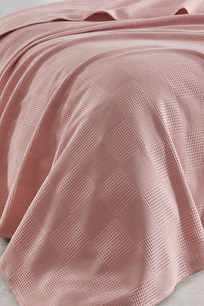 Eponj Home Single 100% Cotton Pique Cover 160X230 cm – Tile Patterned Powder – Weave Series