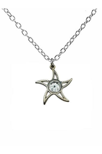 Herşey Nota قلادة نسائية من حجر البحر الكندي الفضي – مجوهرات أنيقة مع سلسلة م...