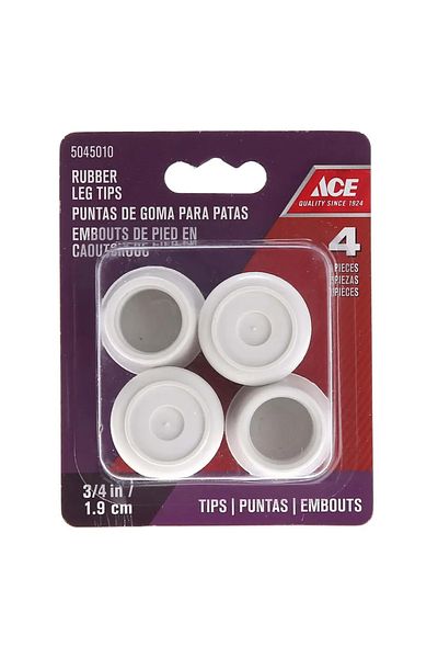 ACE Non-Slip Rubber Leg Tip (Off White, 1.9 cm)