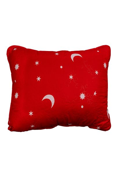 Coneltex "Moon and Stars" quilted pillow Coneltex, 70 x 70 cm, square, fiber filling, red