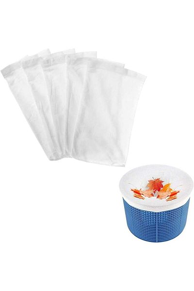Baosroy Set of 5 Baosroy pool filter cloths, white, 13 x 22 cm