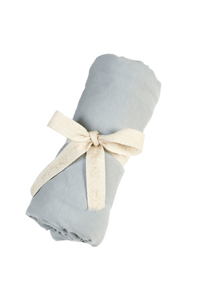 tinylamb Organik Beyaz - Mint Renk Lastikli Bebek Çarşafı 60x120cm - 2 Adet